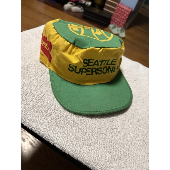 Seattle Sonics NBA‎ Vintage Logo Athletic Cap Hat Gem splash